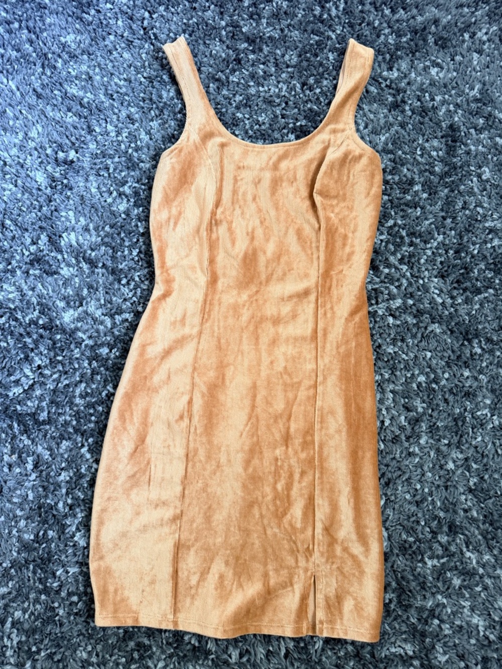 Sleek Tank Mini Dress in Camel